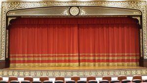 Africa Hall with J&C Joel manufactured drapes.