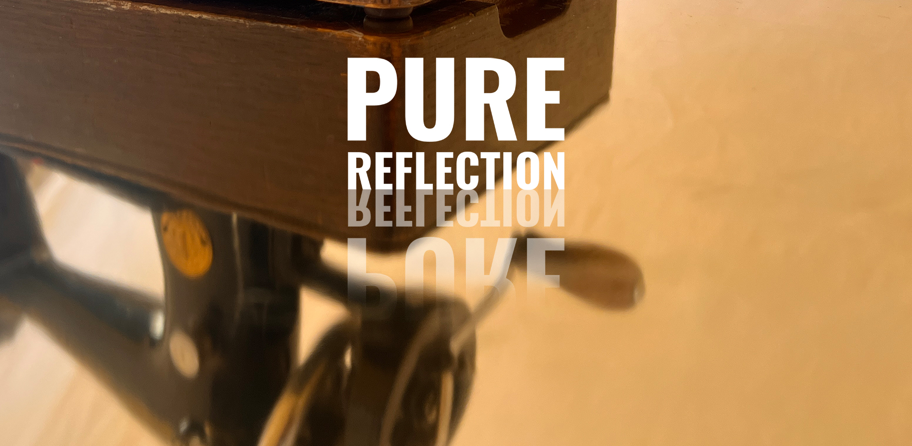 An image showing a reflective surface that is gold in colour. It is mirror flooring for the entertainment and events industry. There is text over saying 